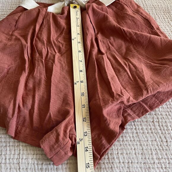 All in Favor Shorts Womens XS High Rise Paperbag Tie Waist Pockets Minimalist - Picture 11 of 13